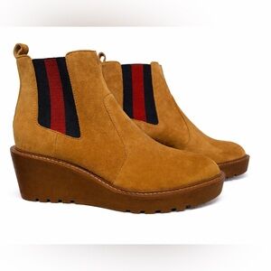 Cecelia New York Gemma Suede Wedge Boots 8.5
